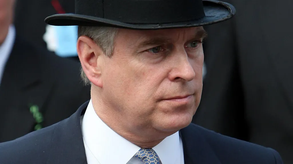 Prince Andrew in a top hat at Ascot in 2011