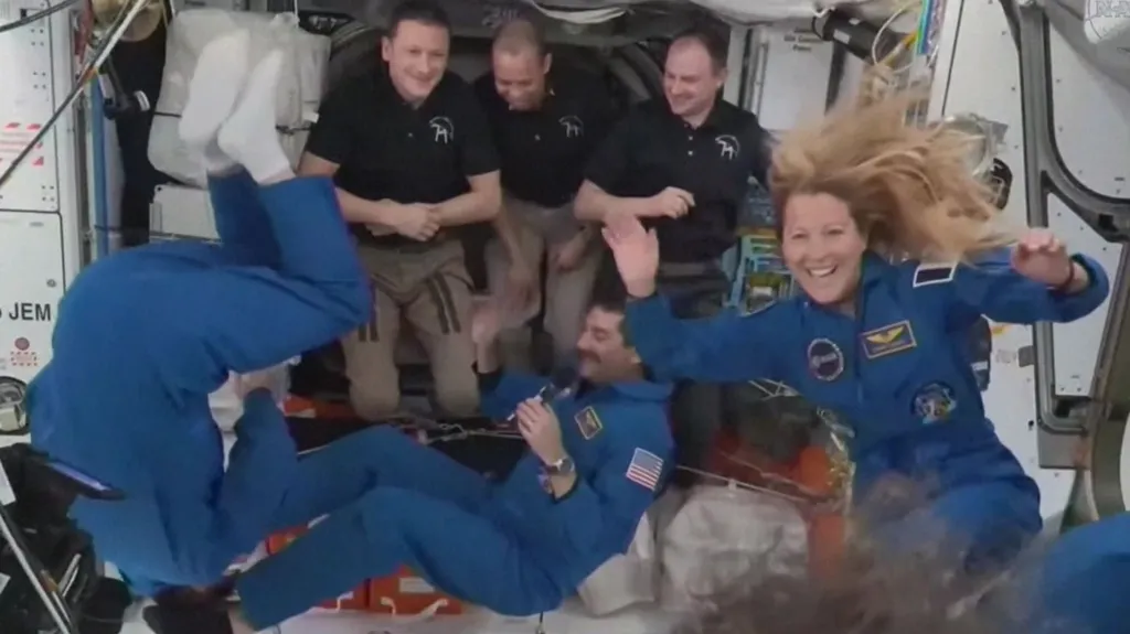 Crew Successfully Docks at International Space Station