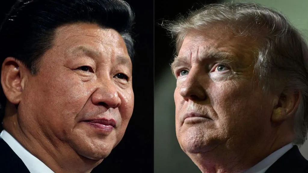  This combination of pictures created on May 14, 2020 shows recent portraits of China's President Xi Jinping (L) and US President Donald Trump