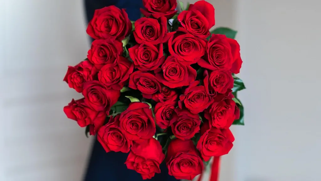 Bouquet of red roses.